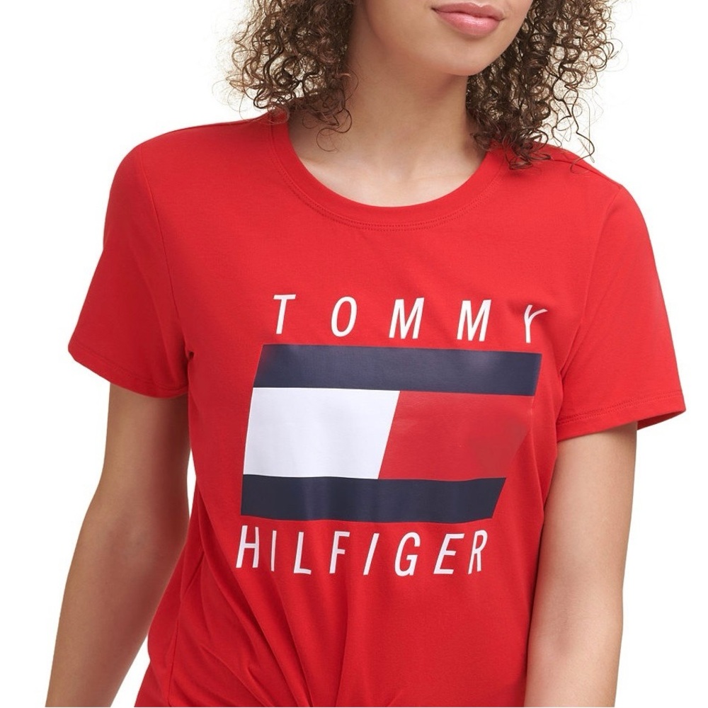 Tommy Hilfiger Women's Red Graphic Tee